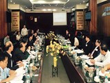 Thứ trưởng Phạm Minh Huân tiếp xã giao Đoàn công tác liên ngành của Lào